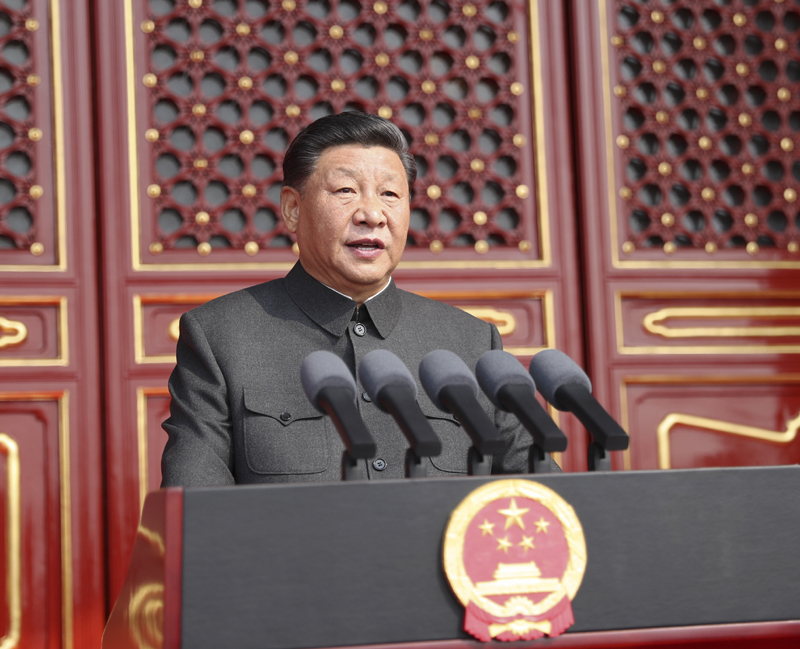 10月1日上午，慶祝中華人民共和國成立70周年大會(huì)在北京天安門廣場隆重舉行。中共中央總書記、國家主席、中央軍委主席習(xí)近平發(fā)表重要講話。